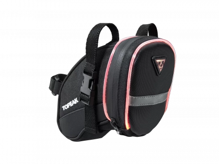 TOPEAK AeroWedge iGlow подседельная сумка со светящейся окантовкой 0.5W с креплением, средний размер